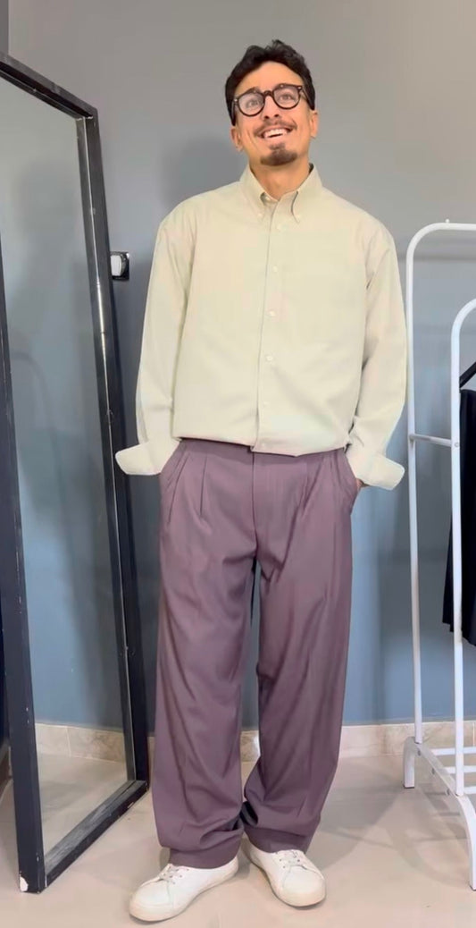 Basic Tailored Pants worm Brown