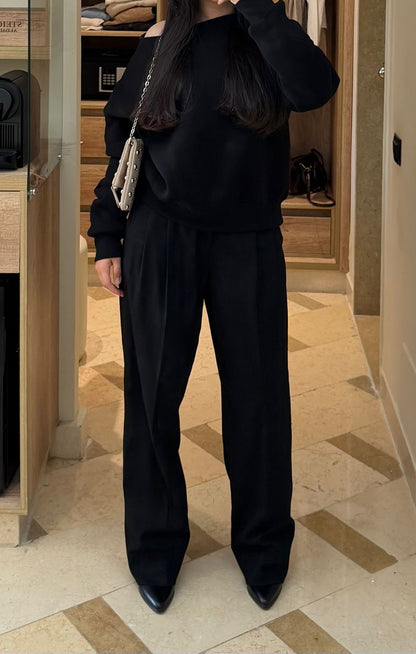 Basic Tailored Pants Black