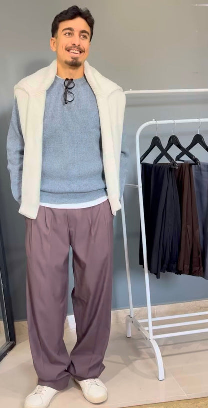 Basic Tailored Pants worm Brown