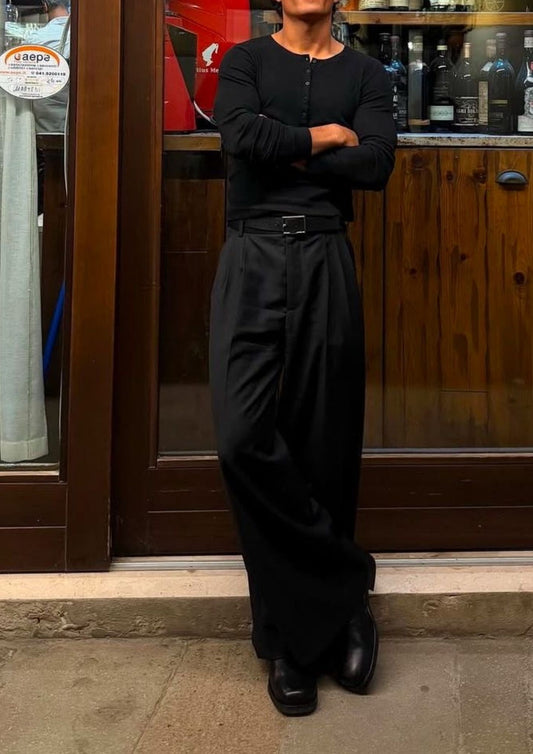 Basic Tailored Pants Black