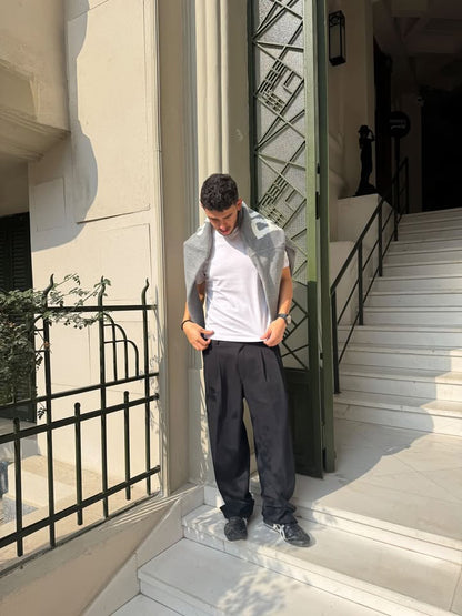 Basic Tailored Pants Black