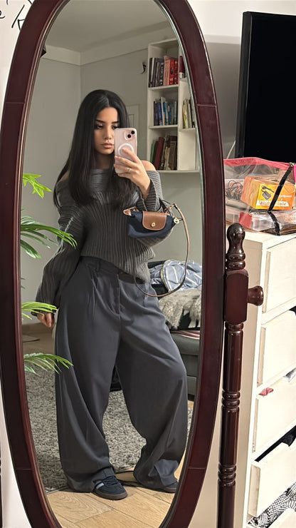 Basic Tailored Pants Grey